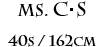 MS.C･S 40s/162cm